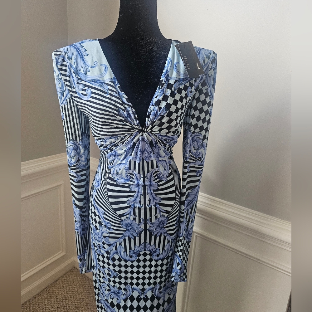 NEW RARE Versace Geometric Dress - Picture 3 of 7